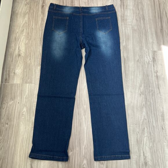 Women's Straight Leg Blue Jeans Size W38 L30 - Picture 2 of 9